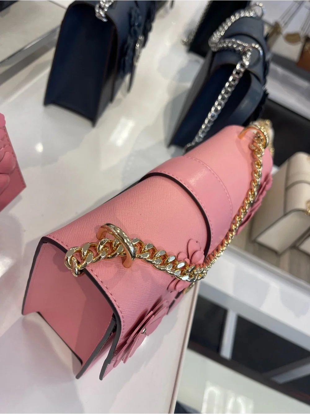 MICHAEL KORS Greenwich Small Floral Embellished Crossbody Bag Carnation  NWT